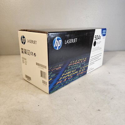 HP CE250X 504X Black Hi Yield Toner Cartridge Genuine Sealed Box Free Ship