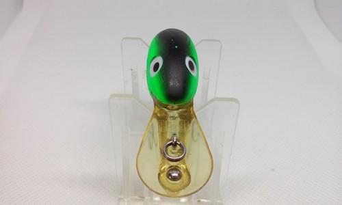 Vtg Rebel Double Deep Wee-R Black/Flu Green 2" DD-93 Deep Crankbait Fishing Lure - Picture 6 of 7