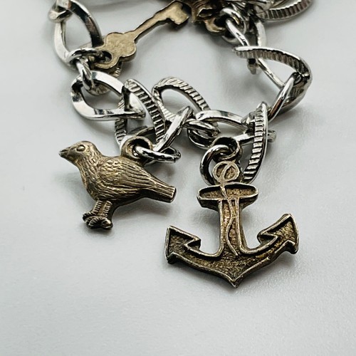Vintage Armband Oststern Regenbogen Mädchen Sterling 9 Charms Grand Assembly Schmuck - Bild 18 von 21