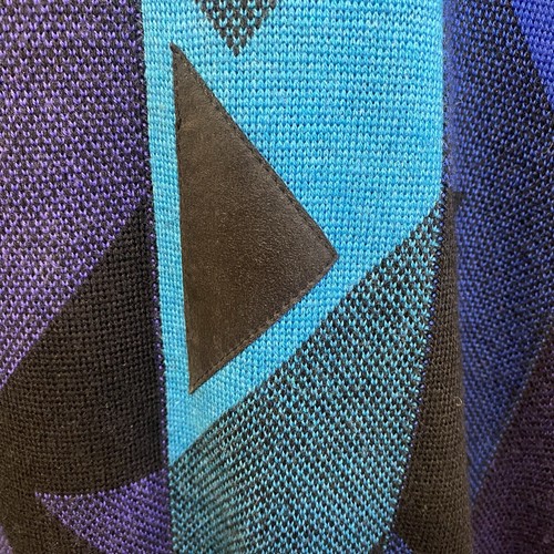Vintage St Croix Sweater XL 80s Mens Crew Neck Wool Sweater Geometric USA - Picture 5 of 9