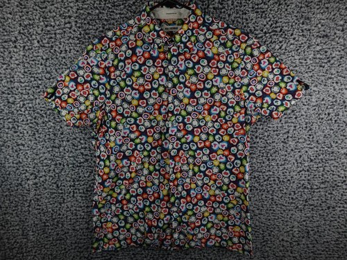 Ben Sherman Retro Mod Brighton Rock Print Shirt Sz XL
