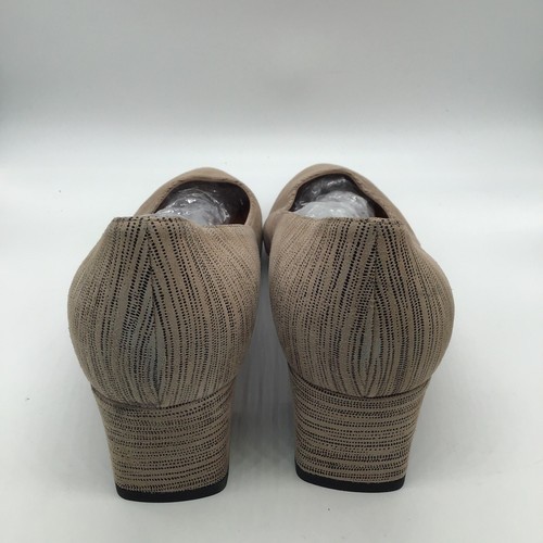 Bomba clásica Aquatalia Phoebe de cuero medio estampado tostado talla 8,5 nueva sin caja - Imagen 3 de 8