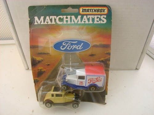 MATCHBOX SUPERFAST MATCHMATES FORD MODELO A COCHE Y CAMIÓN PEPSI-COLA TARJETA DAÑADA - Imagen 2 de 13