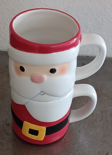 2 Hallmark Ceramic Stackable Santa Claus Mugs - Picture 19 of 22