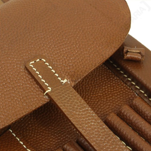 German Army M35 Map Case - Brown WW2 Repro Soldier Leather Folder Bag Military - Picture 4 of 7