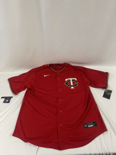 Nike Minnesota Zwillinge Retro leer rot Baseball Trikot authentisch Herren Gr. Large NEU
