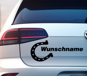 HUFEISEN MIT NAMEN, Pferd, Reiten, Aufkleber, Sticker In