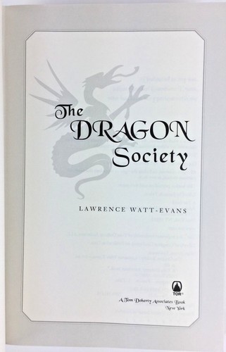 The Dragon Society by Lawrence Watt-Evans Book 2 of Obsidian Chronicles Hardback - Foto 1 di 8