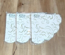 Lot Of 3 Ideal Home Range Paper Cocktail Napkins 15ct Ea Triangle Scallop Edge