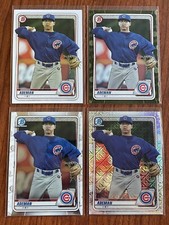 ARAMIS ADEMAN Lot of (4) 2020 Bowman Chrome Mojo Refractor, Green Camo & Base