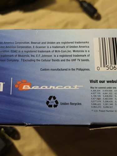 UNIDEN BEARCAT BC250D 1K Chan. Handheld SCANNER +USB Program cable no p25 Works! - Picture 21 of 22