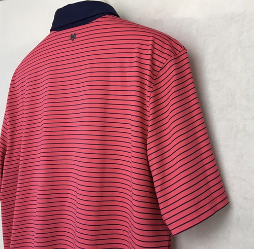 Camisa de golf Greyson rosa azul rayas elástica absorbente de humedad XL para hombre - Imagen 9 de 12