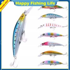 7PCS Lot 10.5cm/25.4g Crankbait Sinking Bait Minnow Fishing Lure Hook Tackle Set