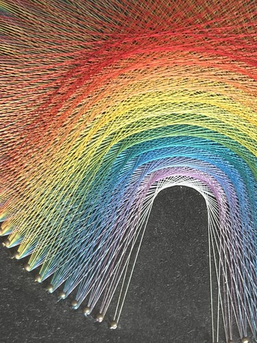 RARE EARLY 1970S GEOMETRIC STRING ART COMPOSITION STRING MANDALAS JON KLINE - Picture 19 of 24