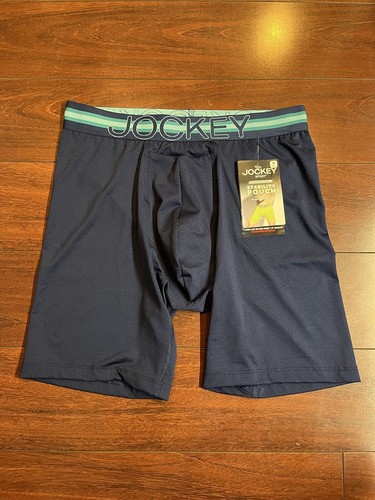 4 Jockey Sport Breathable Mesh Medium Long Leg Boxer Brief 9” Stability Pouch - Bild 7 von 12
