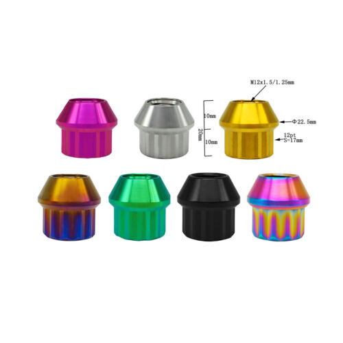 Rison Titanium Lug Nuts Open End Lug Nuts 12 Point GR5 Ti M12 M14 Lug Nut 20PCS - Picture 9 of 79