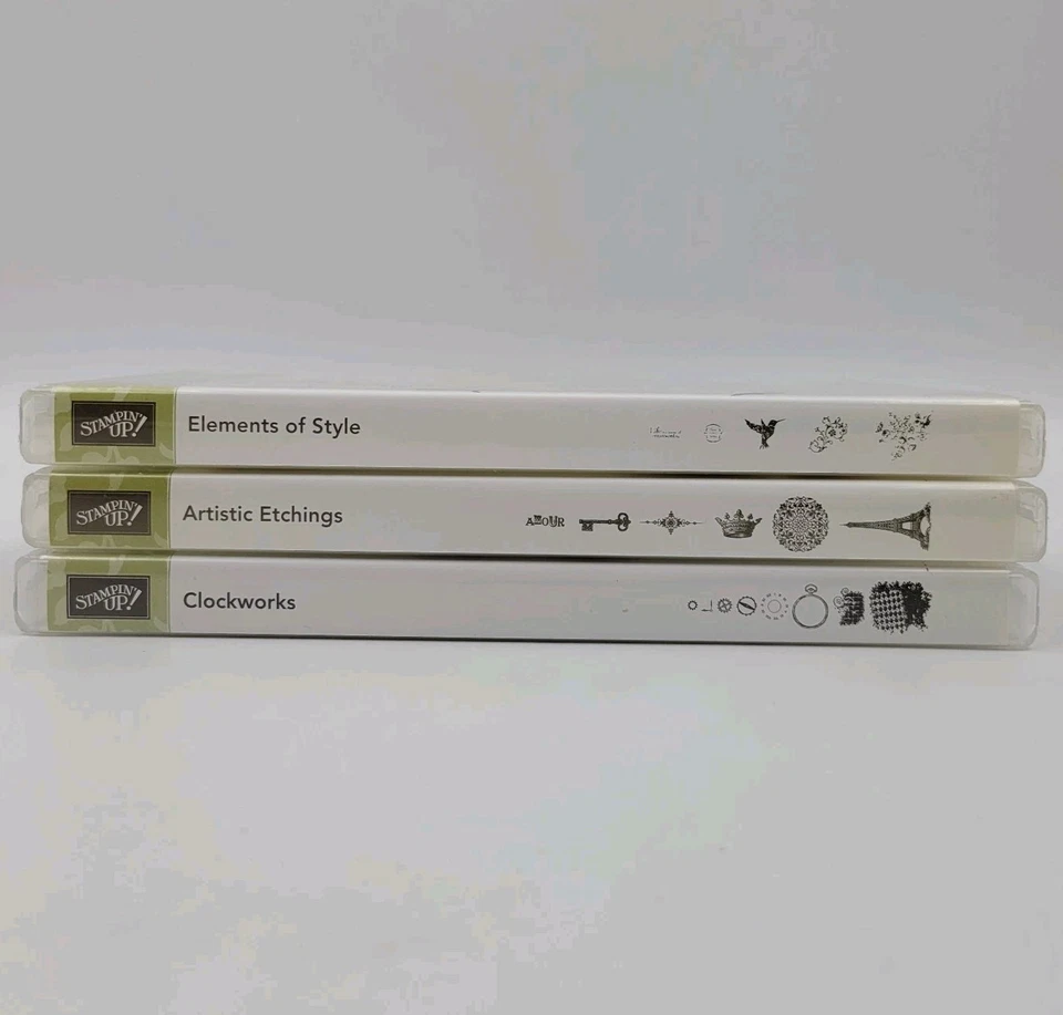 Stampin Up! Juego de sellos lote artesanal mecanismo de relojería elementos de estilo grabados artísticos Foto 2 de 4