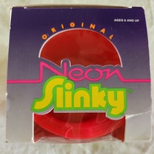 Original Slinky Retro Neon Plastic. Pink Spring Toy Made In USA. 90's toy.