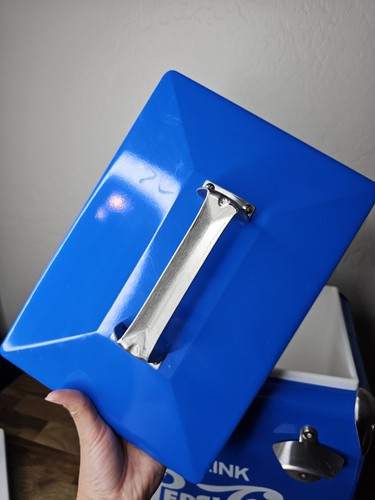 Pepsi-Cola Blue Metal Cooler Ice Chest 1950s Inspired Reproduction - Picture 12 of 17