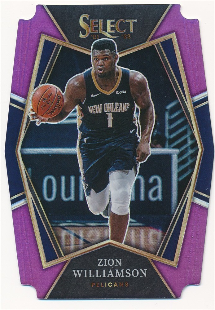 ZION WILLIAMSON 2021-22 SELECT PREMIER LEVEL PURPLE PRIZM DIE-CUT #191 SP #61/99