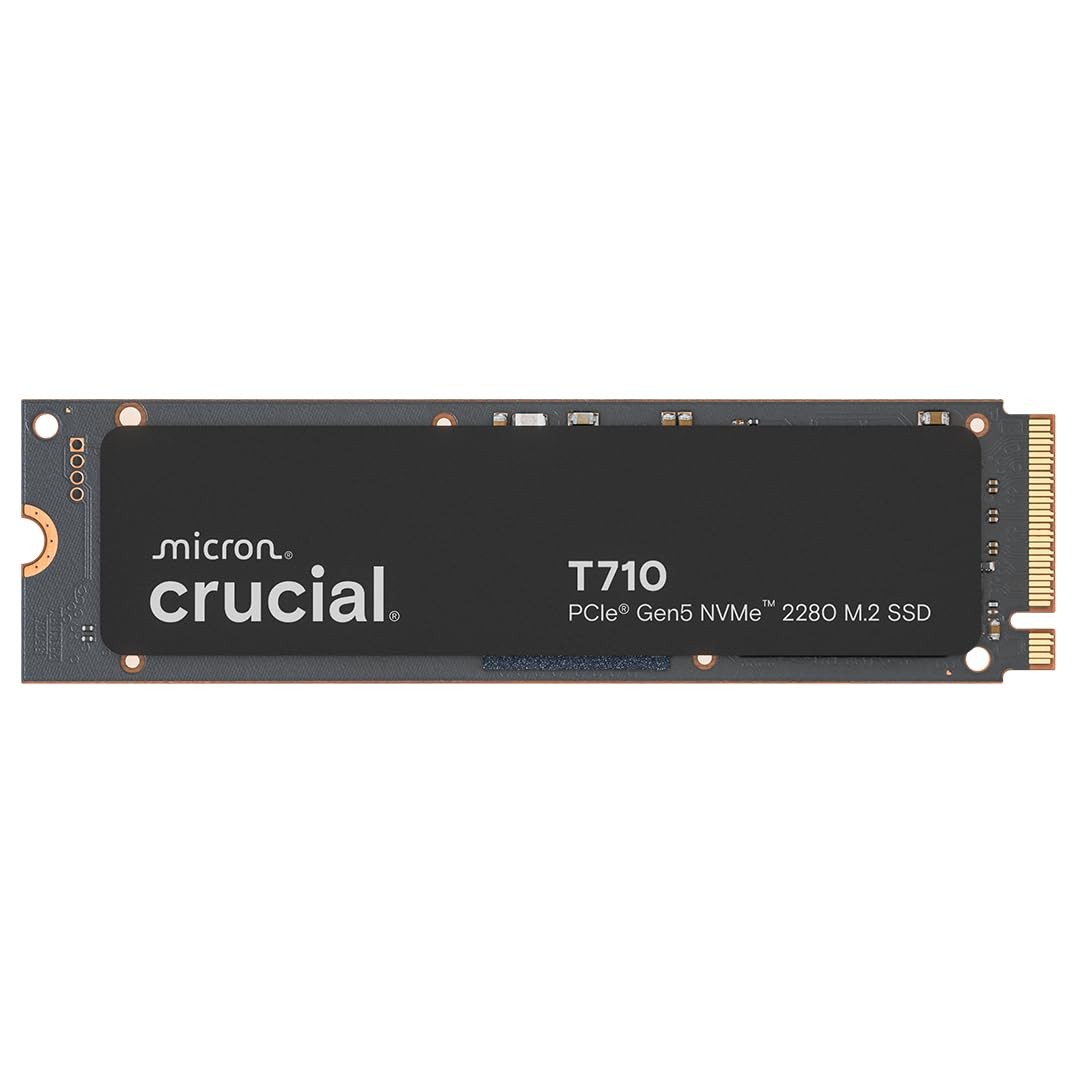 Crucial T710 SSD 2TB PCIe 5.0 x4 Gen5 NVMe M.2, Velocità fino a 14500 (f7t)