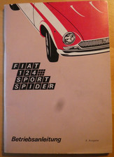 FIAT 124 Sport Spider BETRIEBSANLEITUNG 1971 Bedienungsanleitung Handbuch