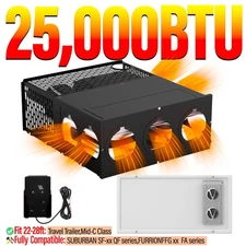 FOGATTI RV Furnace w/Thermostat + Door 25,000 BTU Replaces Suburban,FURRION