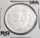 Photo of a 1937 Mexico 20 Centavos Silver from an eBay listing that sold on Jul 11, 2026