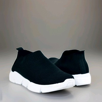 UN/Branded Damenschuh Sneackers schwarz Stoffsocke Elasthan Freizeit Gr. 37