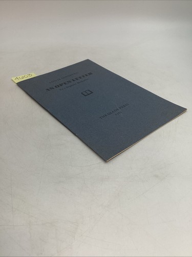 Signed Open Letter To A Beginner Bookseller Limited Edition Ginsberg Glade Press - Imagen 5 de 9