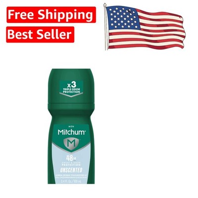 Mitchum Men s Dermatologist Tested Antiperspirant: Unscented Roll-On, 3.4oz