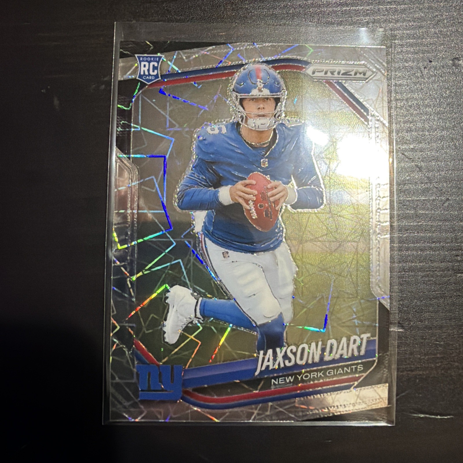 2025 PANINI PRIZM JAXSON DART LAZER PRIZM #332 NEW YORK GIANTS ROOKIE CARD RC QB