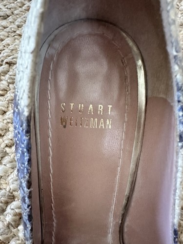 Stuart Weitzman SNAKESKIN PUTHON PRINT HEELS SIZE 9 - Picture 8 of 8