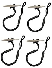 Bungee Dock Lines - Boat Accessories - 4 Feet Shock Cords Docking Rope Black
