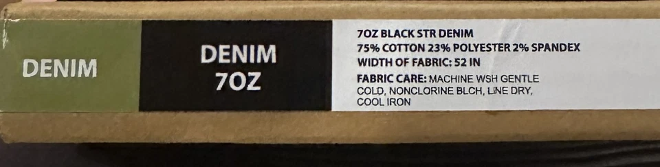 Denim preto - 52"W - vendido por meia jarda - Imagem 2 de 2