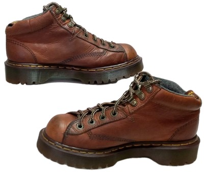 80s Dr. Marten 8257 Womens Sz 5 AirWair Brown Leather Chunky