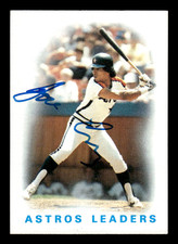 Jose Cruz Houston Astros 1985 Topps Team Leaders Auto #186 SIGNED w/COA