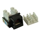 Keystone Jack Insert/Punch-down - Cat 5E RJ45 Networking  Black