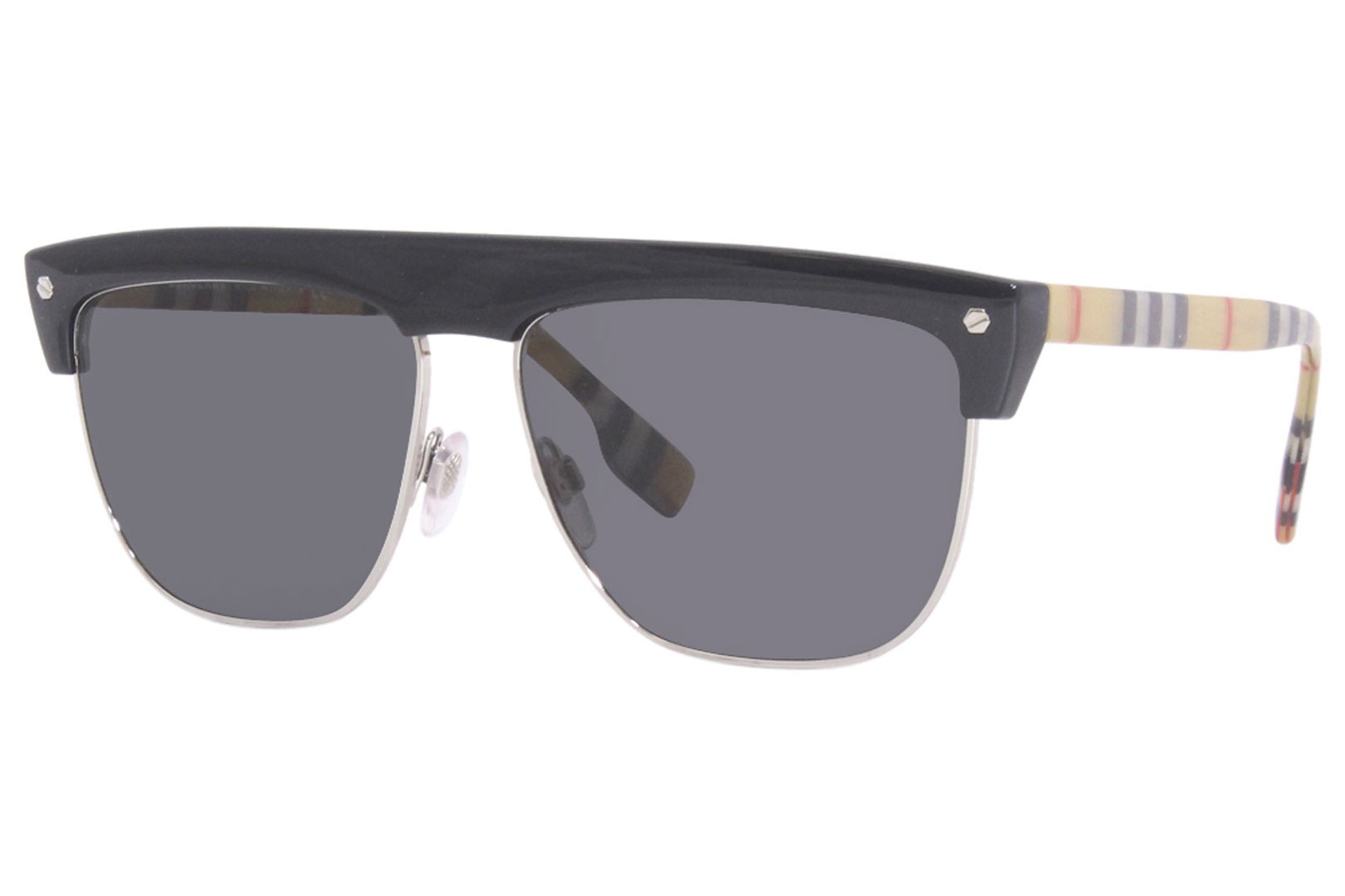 Солнцезащитные очки Burberry William B-4325 375787 мужские Черно-коричневыесерые квадратные 59 мм 25890₽