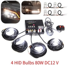 Strobe Lighting System Kit 4 Hid Bulbs Hide Away Hazard Emergency Warning 80w Strobe Lighting System Kit 4 Hid Bulbs Hide Away Hazard Emergency Warning 80w
