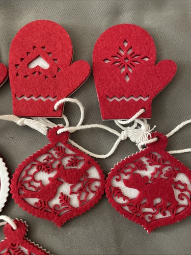 Hallmark 9er Set Filz Weihnachtsschmuck, neu, ohne Karton - Bild 3 von 11