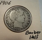 1906 Barber Silver HALF DOLLAR  Circulated