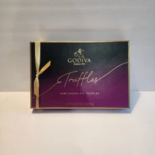 New Godiva Chocolatier Assorted Dark Chocolate Truffle Gift Box 24 pc Sealed