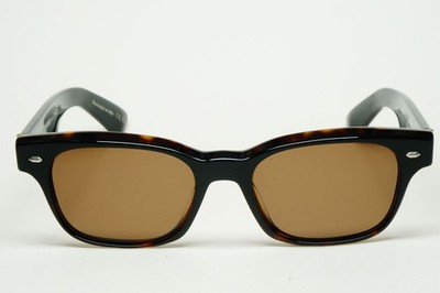 Oliver Peoples Sunglasses Latimore Black Brown Gold Thick Acetate