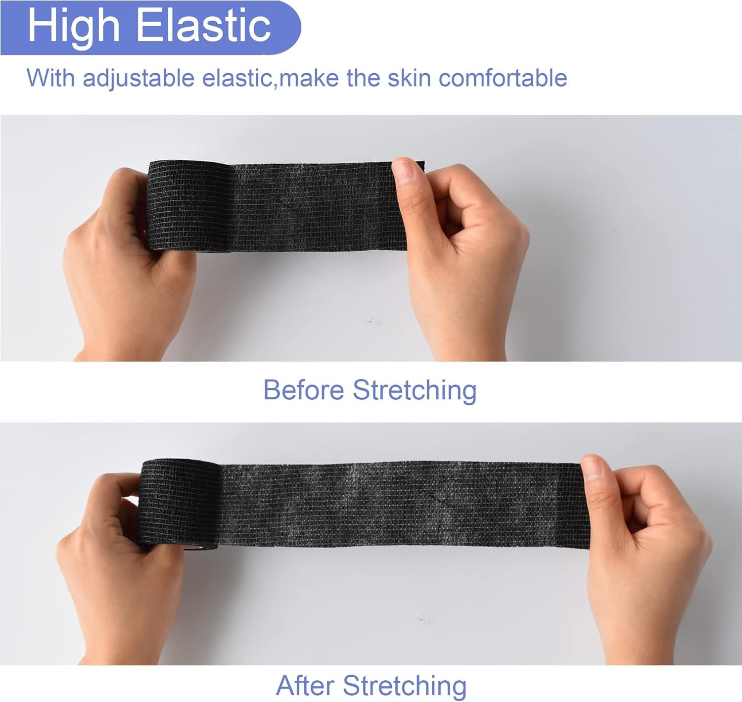 6 Rolls Elastic Self Adhesive Bandage Wrap, Vet Tape, Medical Tape 2 In x 5 Yds