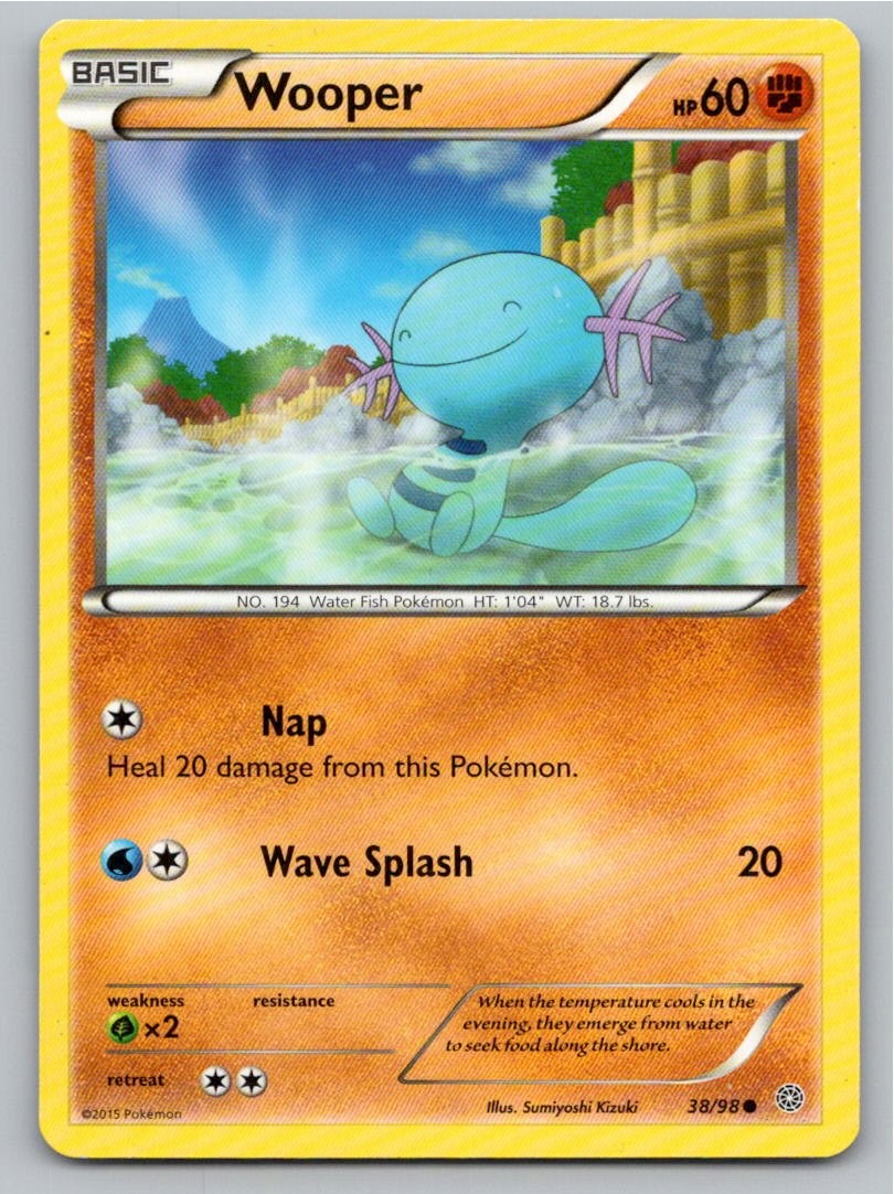 2015 POKEMON WOOPER ANCIENT ORIGINS 38/98 C LP A85547 FREE S&H
