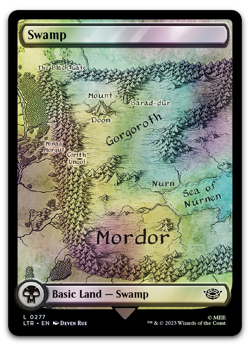 Swamp (0277) #277 (Foil) (LP) Lord of the Rings LTR Magic MTG