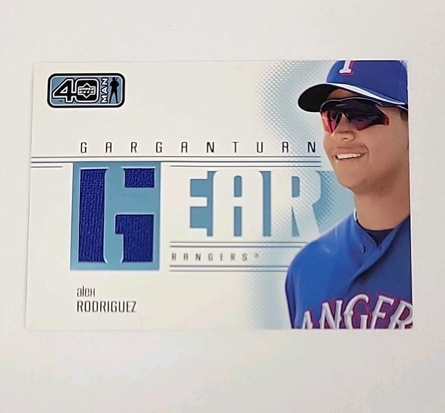 2002 Upper Deck Alex Rodriguez 40 Man Gargantuan Gear Game Used Jersey, Rangers - Image 2 of 4