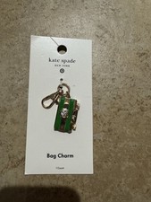 NWT Kate Spade New York x Target Camera Bag Charm Keychain in Gold/Green