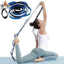 10 Loops Stretching Strap Yoga Leg Stretch Belt Physical Therapy Resistance Band